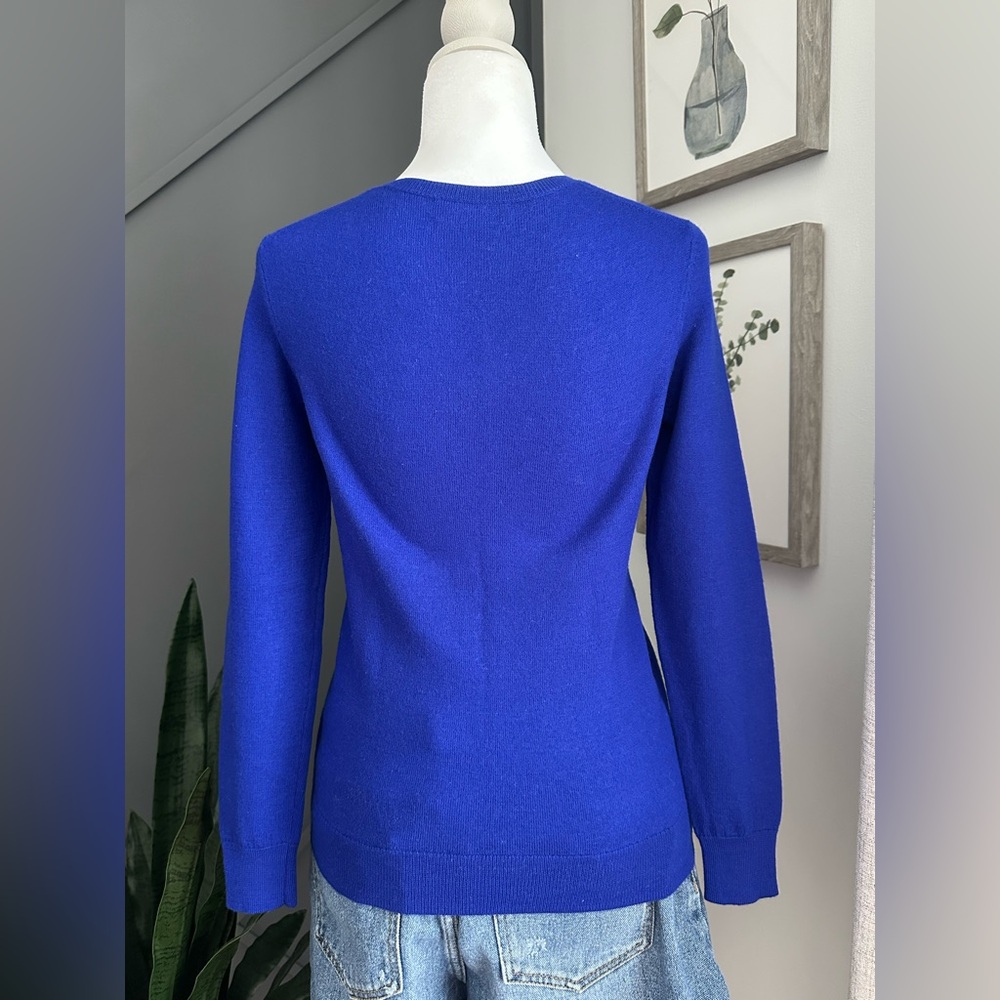 Lord & Taylor Royal Blue V-Neck Sweater - Picture 4 of 5